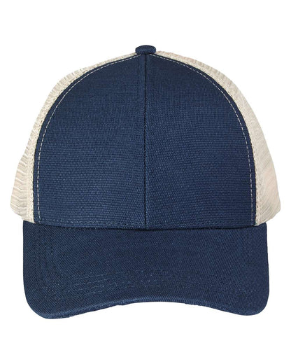 econscious Hemp Blend Trucker Cap EC7093 #color_Navy/ Oyster
