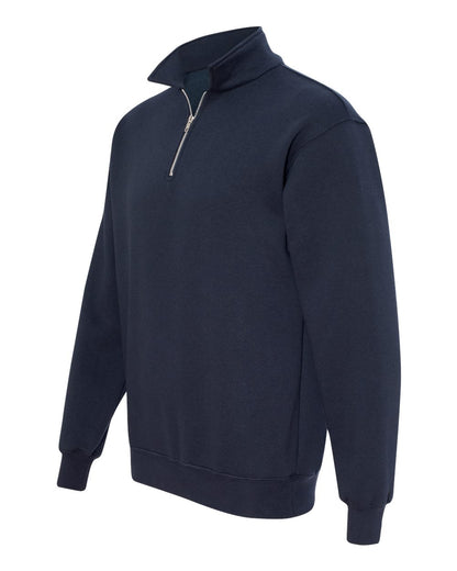 Bayside USA-Made Quarter-Zip Pullover Sweatshirt 920 #color_Navy