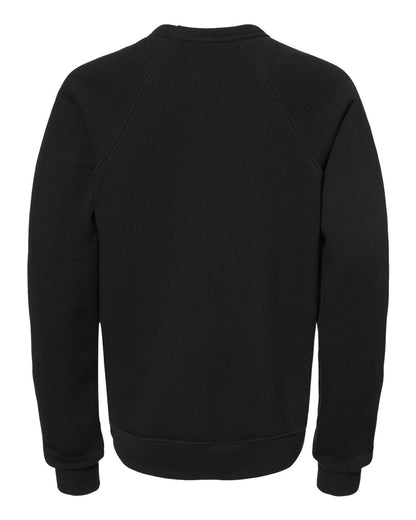 BELLA + CANVAS Youth Sponge Fleece Crewneck Sweatshirt 3901Y #color_Black