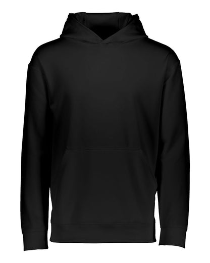 Augusta Sportswear Youth Wicking Fleece Hooded Sweatshirt 5506 #color_Black