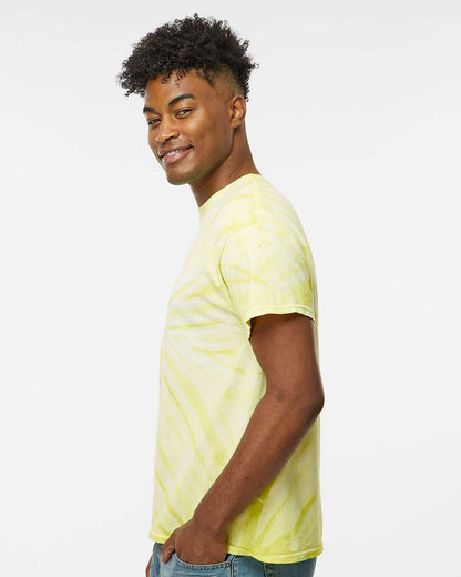 Dyenomite Cyclone Pinwheel Tie-Dyed T-Shirt 200CY #colormdl_Citron