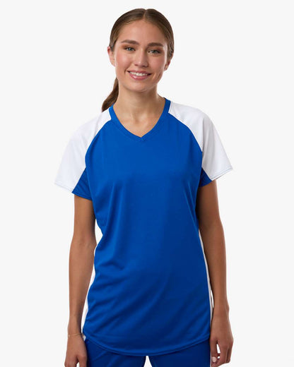 Augusta Sportswear Women's Cutter Jersey 1522 #colormdl_Royal/ White