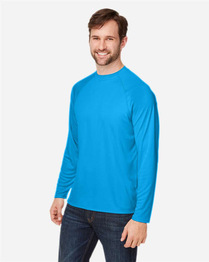 CORE365 Unisex Ultra UVP™ Marina Raglan Long Sleeve T-Shirt CE110 #colormdl_Electric Blue