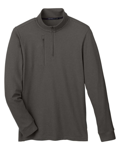 Devon & Jones Men's New Classics® Performance Quarter-Zip Pullover DG400 #color_Graphite