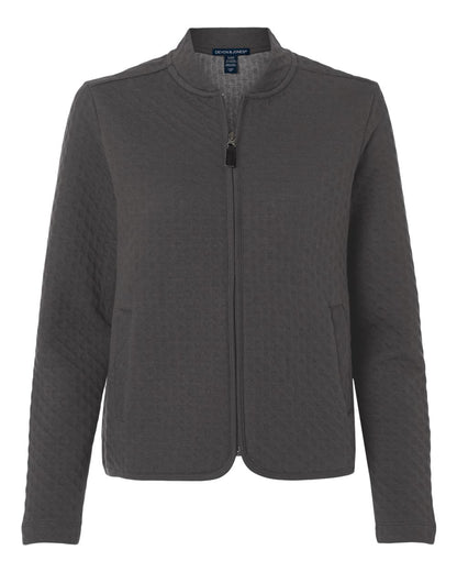 Devon & Jones Women's Berkeley Textured Full-Zip Jacket DG740W #color_Graphite