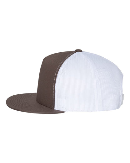 YP Classics Five-Panel Classic Trucker Cap 6006 #color_Brown/ White