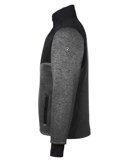 Spyder Men's Passage Sweater Jacket S17740 #color_Polar Powder/ Black
