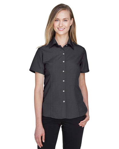 Harriton Women's Barbados Textured Camp Shirt M560W #colormdl_Black