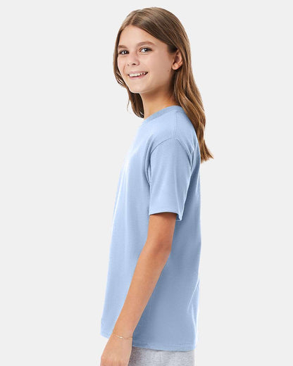 Hanes Youth Perfect-T T-Shirt 498Y #colormdl_Light Blue