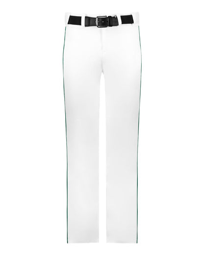 Alleson Athletic Men's Baseball Pants With Braid 605WLB #color_White/ Forest