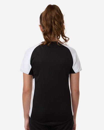Augusta Sportswear Girls' Cutter Jersey 1523 #colormdl_Black/ White
