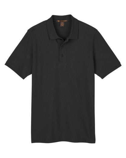Harriton Men's Valiant Cotton Snag Protect Polo M205 #color_Black