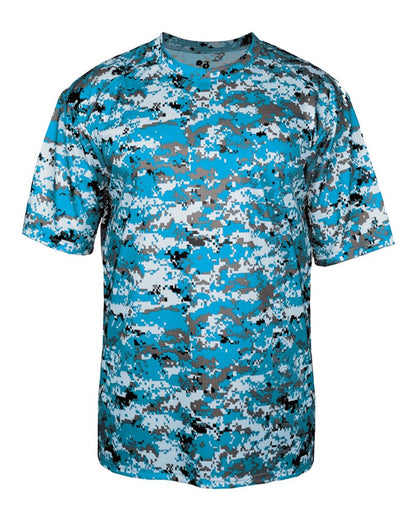 Badger Men's Digital Camo T-Shirt 4180 #color_Electric Blue Digital