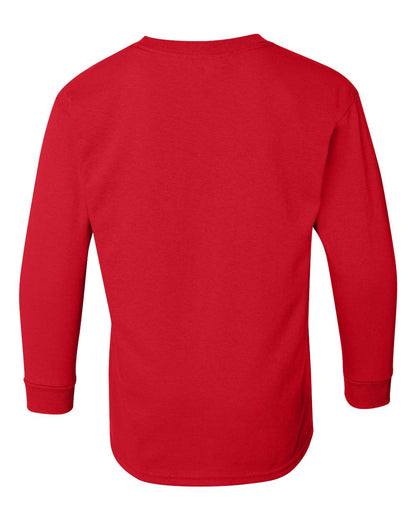 Gildan Heavy Cotton™ Youth Long Sleeve T-Shirt 5400B #color_Red