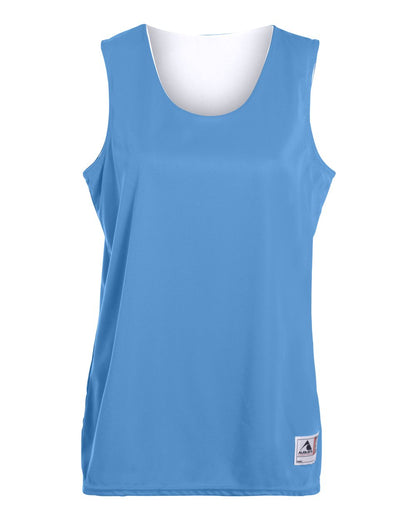 Augusta Sportswear Women's Reversible Wicking Tank Top 147 #color_Columbia Blue/ White