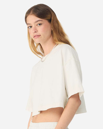 BELLA + CANVAS Women's Garment-Dyed Cropped Tee 6882GD #colormdl_Vintage White