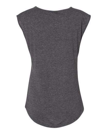 Next Level Women's Festival Sleeveless Deep V-Neck T-Shirt 5040 #color_Charcoal