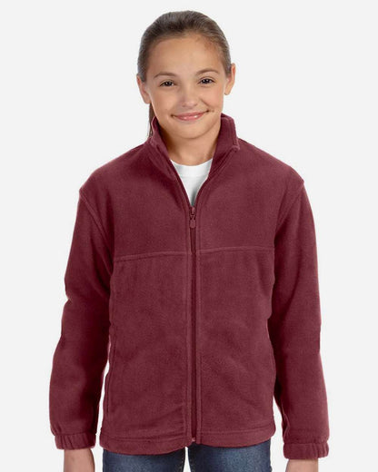 Harriton Youth Full-Zip Fleece M990Y #colormdl_Wine