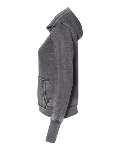 J. America Women's Zen Fleece Hooded Sweatshirt 8912 #color_Dark Smoke