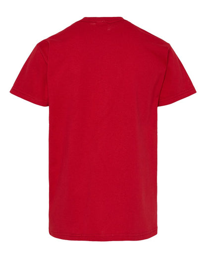 Hanes Essential-T Youth T-Shirt 5480 #color_Athletic Crimson