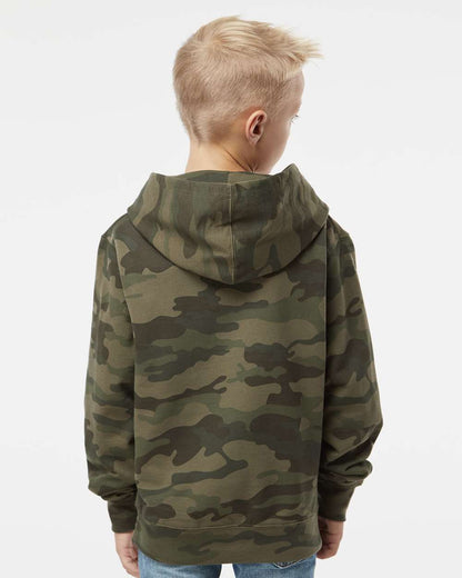 Independent Trading Co. Youth Midweight Hooded Sweatshirt SS4001Y #colormdl_Forest Camo