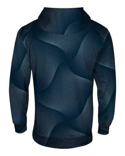 Badger Youth Warp Hooded Long Sleeve T-Shirt 2413 #color_Navy