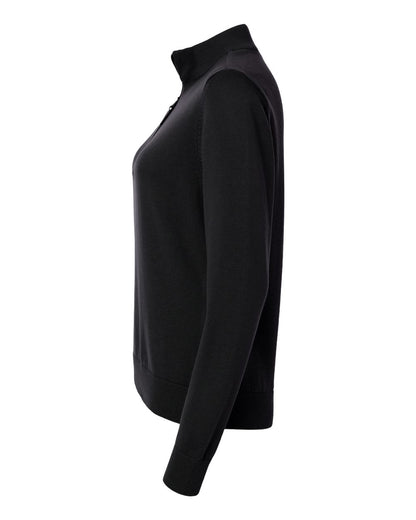 Devon & Jones Women's New Classics Quarter-Zip Sweater DG446W #color_Black