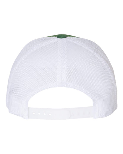 YP Classics Retro Trucker Cap 6606 #color_Evergreen/ White