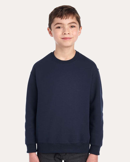 JERZEES Youth NuBlend® Crewneck Sweatshirt 562BR #colormdl_J. Navy
