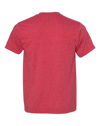 Bayside USA-Made 50/50 Fine Jersey T-Shirt 5010 #color_Heather Red