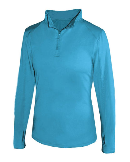 Badger Women’s Lightweight Quarter-Zip Pullover 4286 #color_Electric Blue