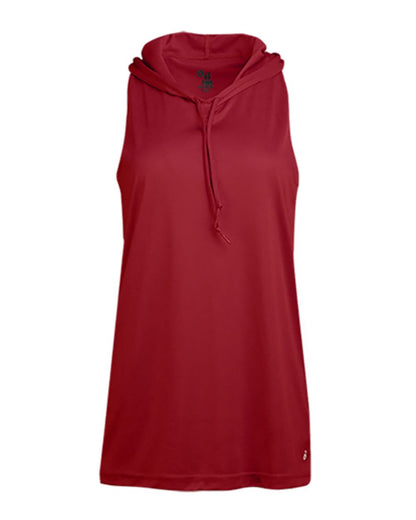 Badger Women's B-Core Racerback Hooded Tank Top 4111 #color_Red