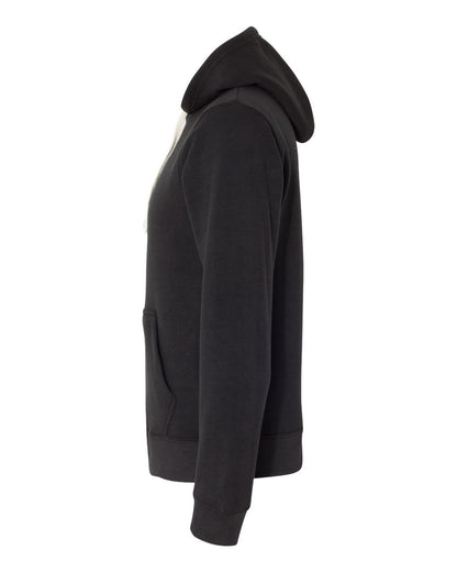 J. America Men's Triblend Fleece Hooded Sweatshirt 8871 #color_Black Solid