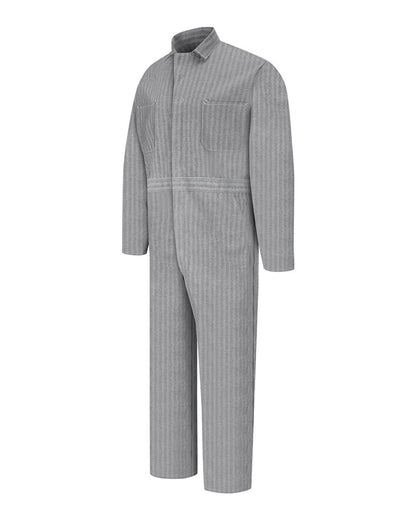 Red Kap Men's Snap-Front Cotton Coverall CC14 #color_Herringbone