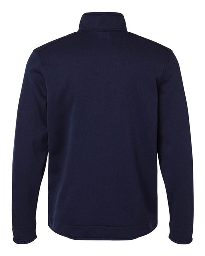 Under Armour Men's Storm Sweater Fleece Quarter-Zip Pullover 1383256 #color_Midnight Navy/ White