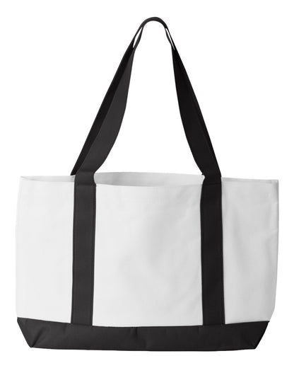Liberty Bags P&O Cruiser Tote 7002 #color_White/ Black