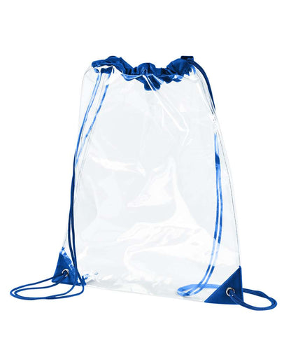 BAGedge PVC Clear Drawstring Bag BE253 #color_Royal