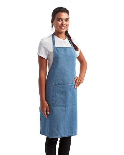 Artisan Collection by Reprime Recycled Pocket Bib Apron RP154 #colormdl_Denim Blue