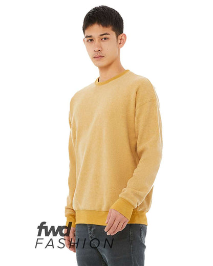 BELLA + CANVAS FWD Fashion Sueded Drop Shoulder Sweatshirt 3345 #color_Heather Mustard