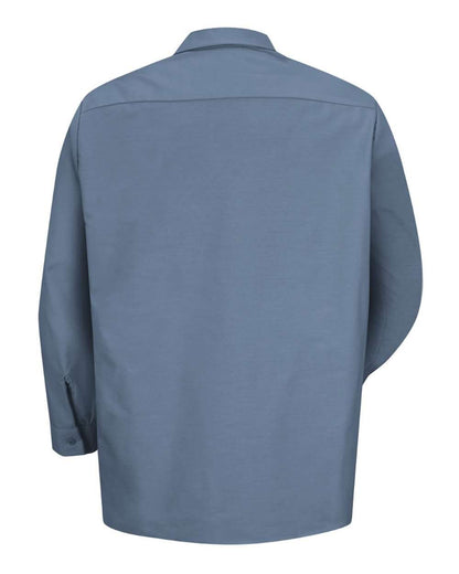 Red Kap Men's Tall Industrial Long Sleeve Work Shirt SP14T #color_Postman Blue