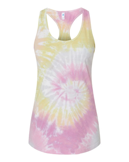 Colortone Women's Tie-Dyed Racerback Tank Top 3400 #color_Desert Rose