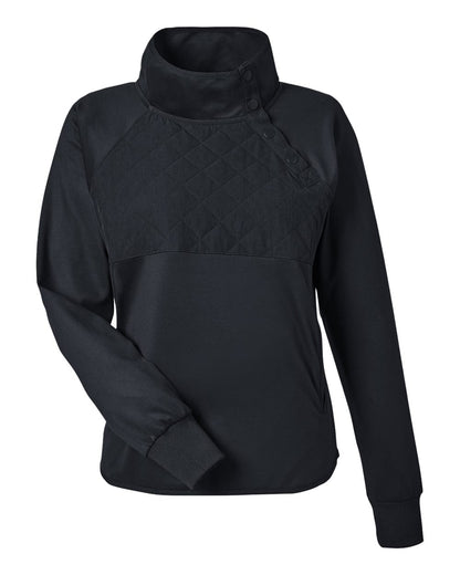 Swannies Women's Ellis Snap Neck Pullover SWE400L #color_Black
