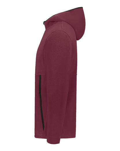 Augusta Sportswear Eco Revive™ Polar Fleece Hooded Full-Zip Jacket 6858 #color_Maroon