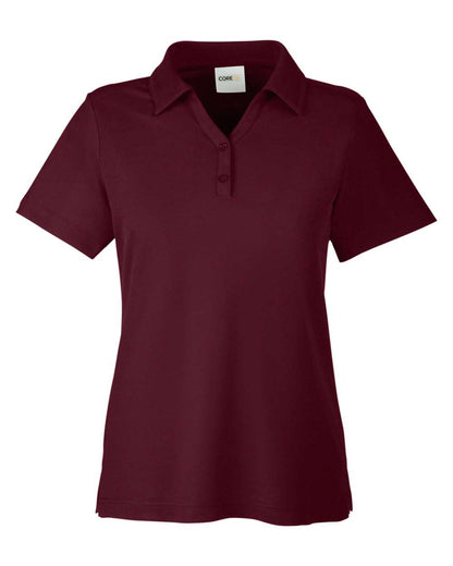 CORE365 Women's Fusion ChromaSoft™ Pique Polo CE112W #color_Burgundy