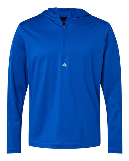 Adidas Lightweight Performance Quarter-Zip Hooded Pullover A596 #color_Collegiate Royal