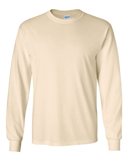 Gildan Unisex Ultra Cotton® Long Sleeve T-Shirt 2400 #color_Natural