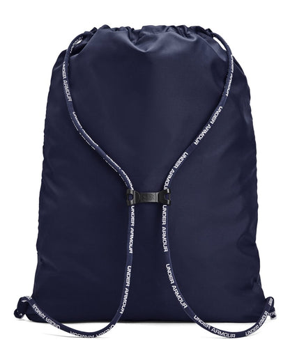Under Armour Undeniable Drawstring Backpack 1369220 #color_Midnight Navy/ Metallic Silver