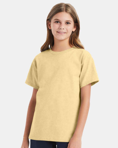 Hanes Essential-T Youth T-Shirt 5480 #colormdl_Athletic Gold