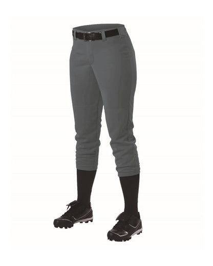 Alleson Athletic Women's Belt Loop Fast-Pitch Pants 605PBW #color_Charcoal