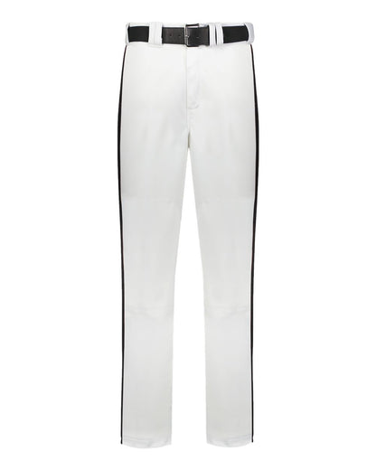 Russell Athletic Unisex Piped Change-Up Baseball Pants R14DBM #color_White/ Black